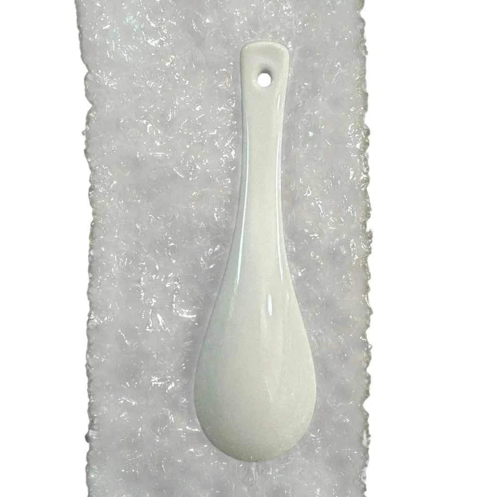 Pet Porcelain Spoon Set with Dog and Cat Motifs - White Kitchen Gift Idea NWOT